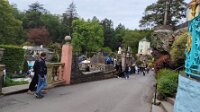 Portmerion with Eugene and Kristina. Steampunk convention was on.